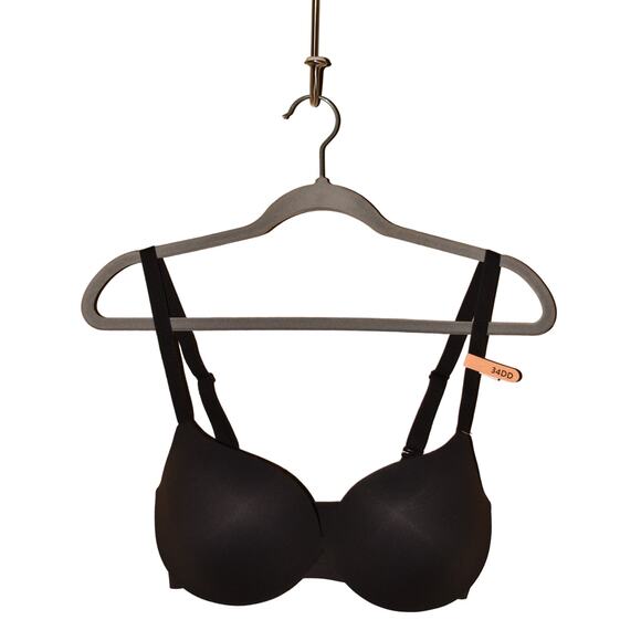 MAIDENFORM NEW $48 DreamWire Convertible T-Shirt Bra Underwire Black 34DD - Picture 1 of 3